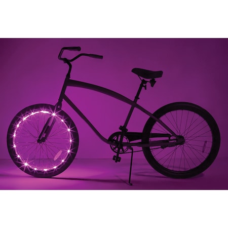 Brightz Ltd Brightz Wheel Brightz Pink LED Bike Accessory ABS Plastics 1 pk L2392
